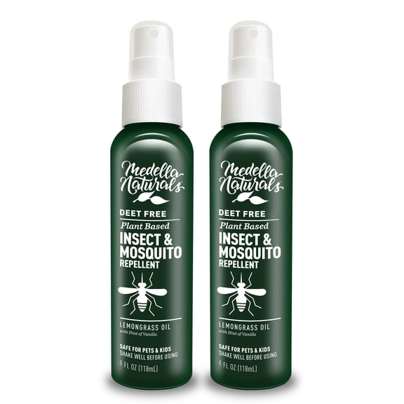 Medella Naturals Kid and Pet Friendly DEET-Free All-Natural Insect & Mosquito Repellent, 4 oz, 2-Pack