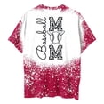 thumbnail image 4 of T-shirts Décontractés pour Femmes Haut de Baseball Manches Courtes Col Rond Hauts Courts pour Femmes Polyester 1 Pce, 4 of 6