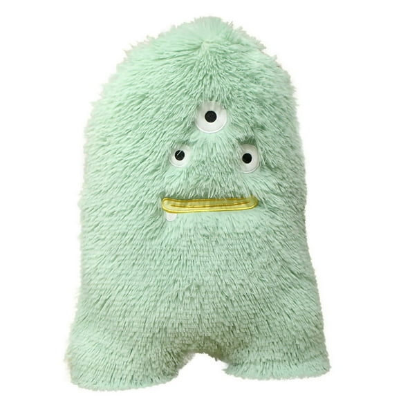 Peluche Monstre Poupée Duveteuse Cheveux Longs Trois Yeux Étrange Cadeaux d'Anniversaire Doux Dessin Animé Petits Monstres en Peluche Jouet Fournitures pour Enfants