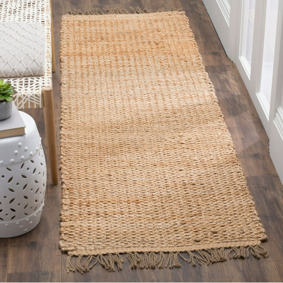SAFAVIEH Natural Fiber Karita Braided Jute Runner Rug, Natural, 2'6" x 8'