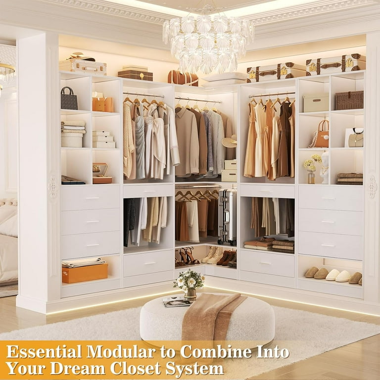 Choco closet◎　0724 Freestanding 56.5 Inch Closet Organizer System with 4