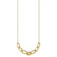 thumbnail image 2 of Primal Gold 14 Karat Yellow Gold Polished and Textured Fancy Link Necklace, 2 of 5