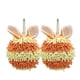 thumbnail image 2 of Set de bolas de toallas de manos de chenilla - Toallas colgantes de microfibra absorbente de 2 piezas para baño y cocina - Naranja, Verde, Rosa, Azul, 2 of 6