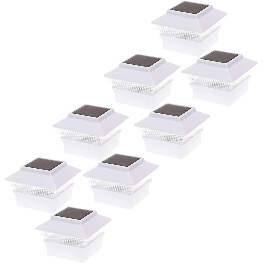 White Vinyl Fence Post Led Solar Lights