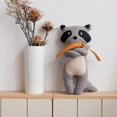 thumbnail image 5 of Stuffed Toy Raccoon Doll Nordic Style Soothing Pp Cotton Portable Cartoon Stuffed Animal Doll Home Decoration, 5 of 5