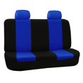 thumbnail image 3 of Seat Cover Combo Set with Steering Wheel Cover and Seat Belt Pad (Airbag Compatible and Split Bench Blue/Black), 3 of 4