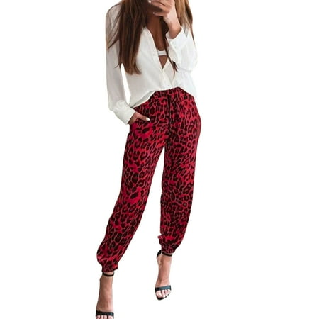 

PEASKJP Womens Wide Leg Palazzo Lounge Pajama Pants High Waist Tied Belt Beach Boho Loose Yoga Athletic Long Trousers Pajama Pants Red