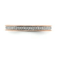 thumbnail image 4 of 925 Sterling Silver Diamond Rose Gold Stackable Wedding Band Ring Classic, 4 of 8