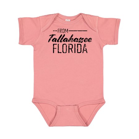 

Inktastic From Tallahassee Florida in Black Distressed Text Gift Baby Boy or Baby Girl Bodysuit