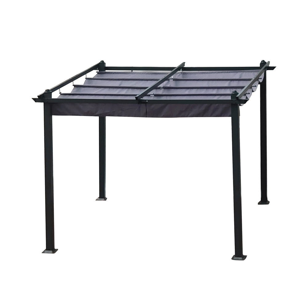 Kadyn 10x10 Ft Wedding Sun Shelter, Retractable Outdoor Canopy Tent for Terraces, Waterproof Tent for Backyard, Gray Kadyn 10x10 Ft Wedding Sun Shelter, Retractable Outdoor Canopy Tent for Terraces, Waterproof Tent for Backyard, Gray