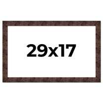 29x17 Frame Brown Burl Real Wood Picture Frame Width 1.625 Inches | Interior Frame Depth 0.5 Inches