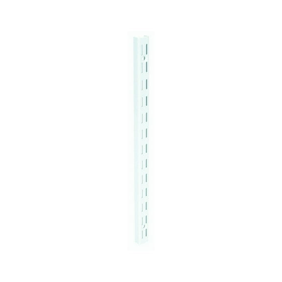 Organized Living FreedomRail Standard Wall-Mounted Upright - Steel, Adjustable - White, 16-3/4 In