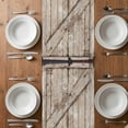 thumbnail image 4 of Table Runner 48 Inches Long for Kitchen Dining, Texas Star Retro Dresser Scarf Farmhouse, Dining Table Decorations for Wedding/Parties, Brown Beige Wooden Berry Vintage 13 x 48 In, 4 of 8
