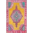 thumbnail image 3 of Unique Loom Timeless Collection Area Rug - Thomas (3' 6" x 5' 6" Rectangle Yellow/Fuchsia), 3 of 6