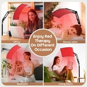 Red Light Therapy with Remote Control, 660nm Deep Red & 850nm Near Infrared LED Light for Face and Body, Home Use