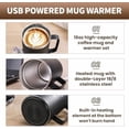 thumbnail image 4 of Self Heating Coffee Mug, Heated Coffee Mug with Smart Mug Warmer & Ergonomic Handle, Auto Heat to 131°F, USB-Powered Desk Warmer for Office Home Use, Ideal Coffee Lovers Gift (17oz Black), 4 of 7