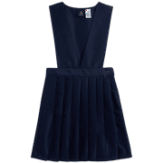 Beverly Hills Polo Club Girls' School Uniform Dress - Sleeveless Pleated Khaki & Navy Jumper Dress (4-16)