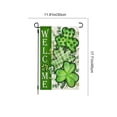 thumbnail image 5 of Tauxra Drapeau de Jardin de la Saint-Patrick 12x18 Pouces Double Face Décoration Extérieure Motif Trèfle Polyester Résistant aux Intempéries pour Cour Pelouse Patio Fête, 5 of 5