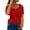 Red, variant on Bexdxz Lace Cold Shoulder Top for Women Summer Casual T Shirt V Neck Short Sleeve Tshirts Blouses White XS
