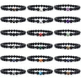 thumbnail image 5 of Jiaroswwei Yoga Bracelet Adjustable 8mm Beads Natural Matte Black Volcanic Stone Bracelet Women Men Jewelry, 5 of 8