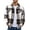 Gray, variant on COOFANDY Men's Flannel Plaid Shacket - Casual Button Down, Long Sleeve Fleece Shirt Jacket with Pockets