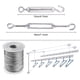 thumbnail image 5 of Kit de cuerda de alambre, tensor de cuerda de alambre de acero para jardín, kit para colgar cuerda de acero inoxidable, cuerda de acero inoxidable revestida de nailon de 30 m para, 5 of 5