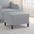 thumbnail image 1 of vidaXL Footstool Light Grey 60x50x41 cm Fabric, 1 of 4