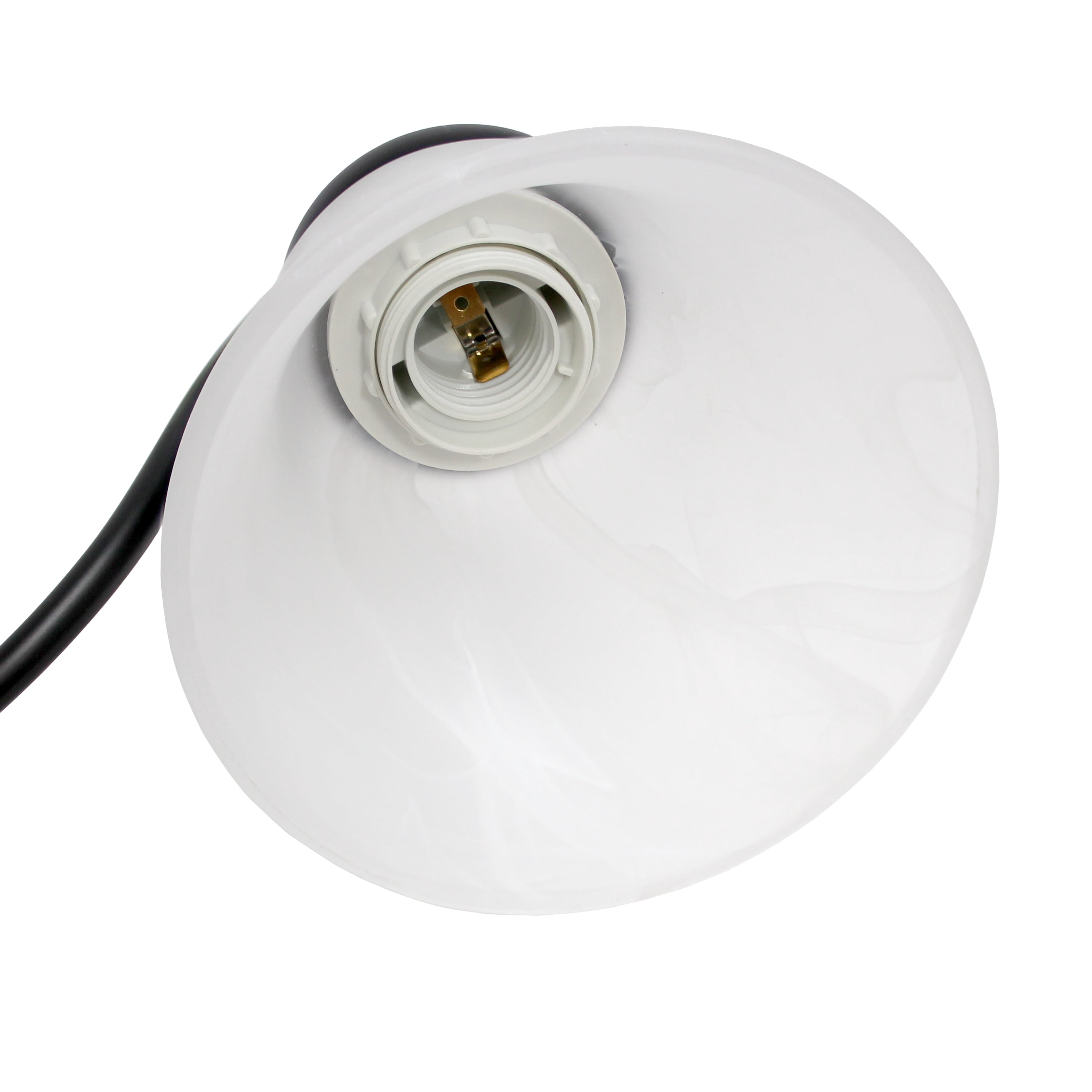 19.25" Classic 3 Light Winding Metal And Frosted Marble White Bell Shape Glass Shades Wall Mounted Vanity Fixture -