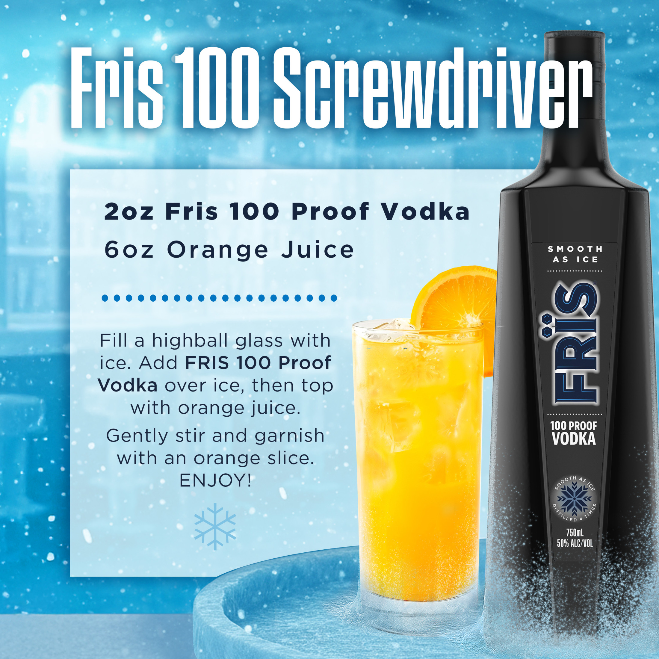 FRÏS Vodka, 750ml 100 Proof