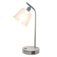 thumbnail image 4 of Mod Lighting and Decor Curved Arm Desk Lamp with Glass Shade - 15.75" - Gray, 4 of 9