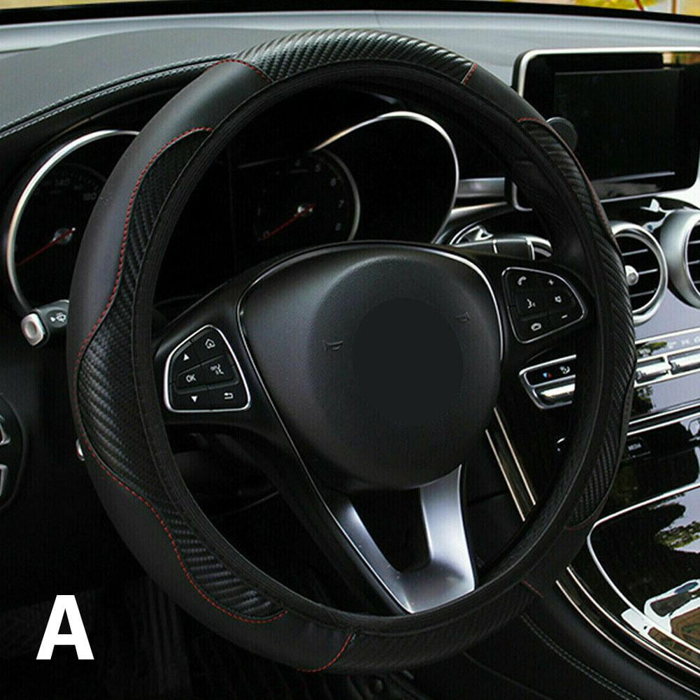 特価ブランド Universal Car Steering Wheel Cover 37-38cm Leather SteeringEquipment