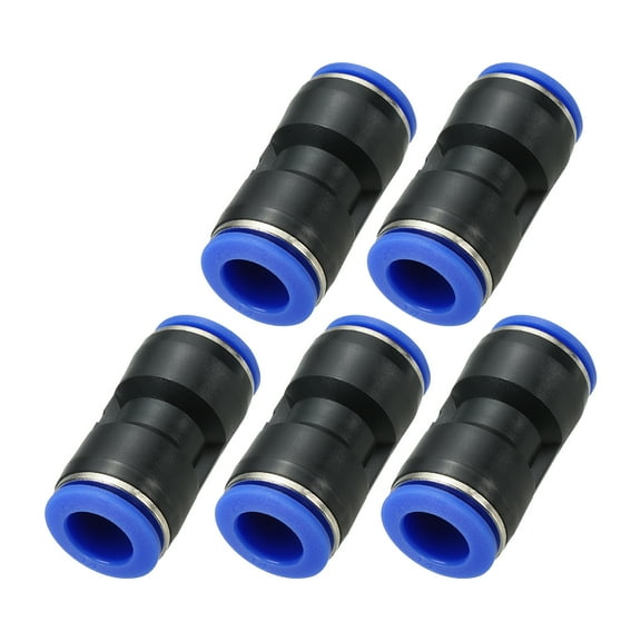 Uxcell 14mm Push to Connect Fittings, 5Pcs Plastic Air Line Fitting Quick Release Pneumatic Connectors