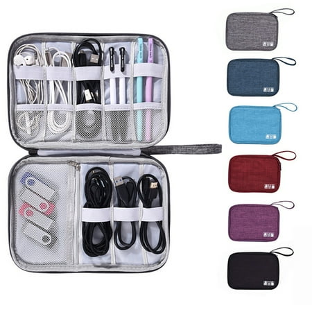 Windfall Electronic Organizer, Portable Cord Organizer, Travel Organizer Bag for Cable Storage, Cord Storage and Electronics Accessories Phone/USB/SD/Charger Organizer