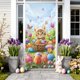 thumbnail image 5 of Decoraciones de Pascua, adornos de Pascua, regalos de Pascua, cortina de puerta de Pascua, decoraciones para fiestas, cubierta de puerta de fibra de poliéster, 5 of 6
