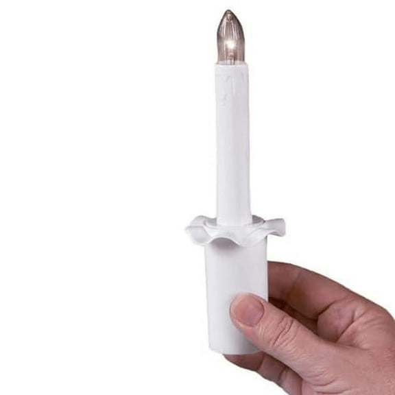 CB Church Supply Candles - 6.75-Inch Hand-Held Battery Operated Candle by Will & Baumer, 12-Count, White
