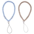 thumbnail image 1 of Weiweiguan 2pcs Beaded Cell Phone Chains Phone Wrist Chain Anti-lost Phone Lanyards, 1 of 6