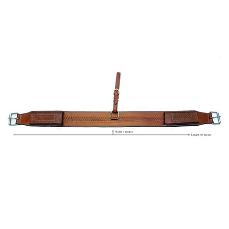 Back Cinch Strap for Western Saddles Horse Bucking Strap Rear Girth Flank Cinch Smooth Leather