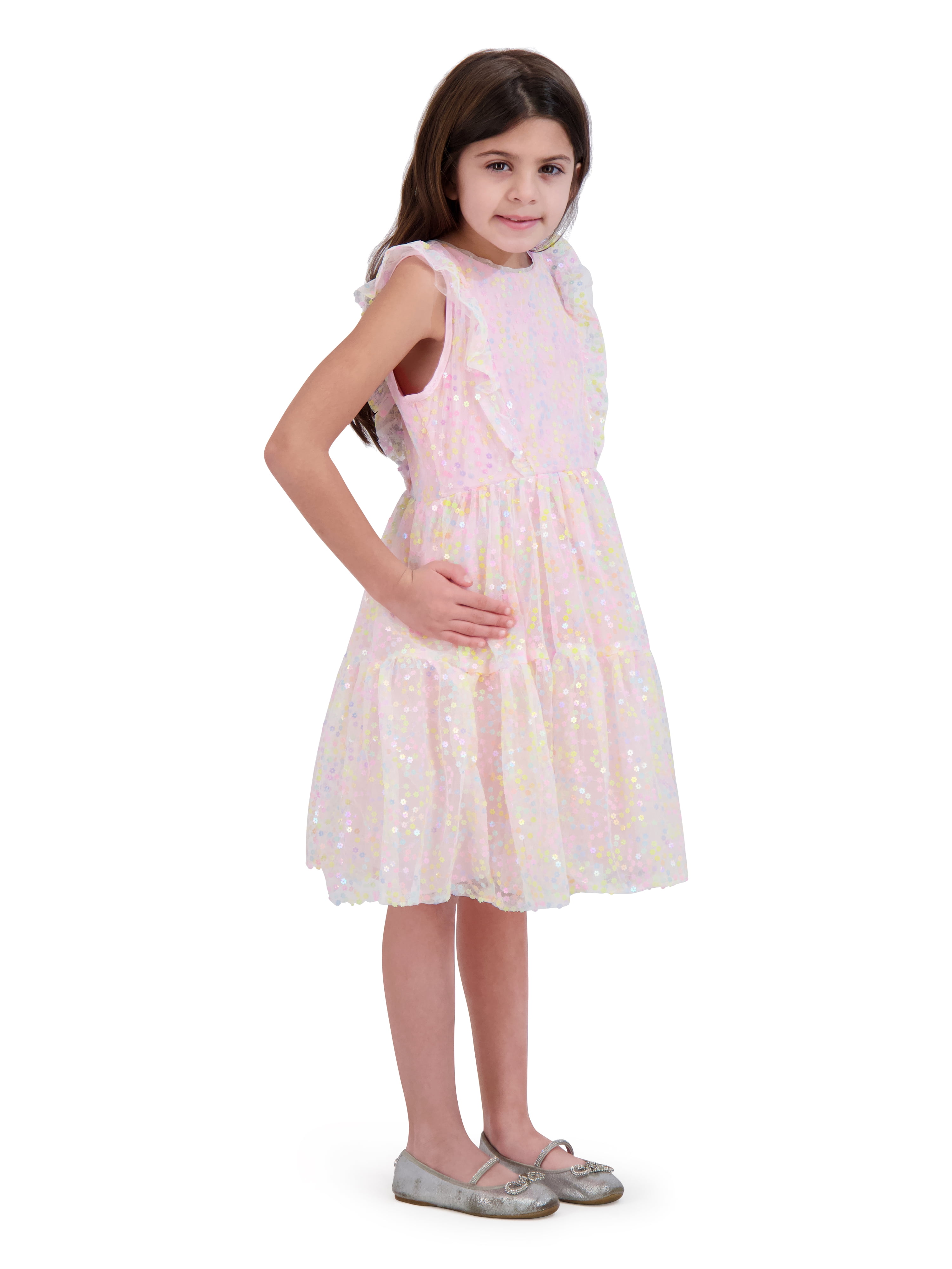 Kensie Girl Sequin Ruffle Special Occasion Dress, Sizes 4-16