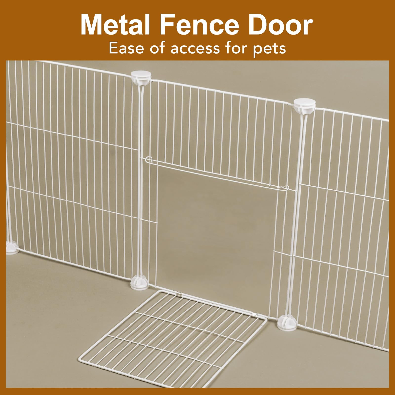 Panels Small Animal Playpen, Pet Playpen with Waterproof Mat, Cage for Guinea Pigs, Puppy Play Pen, Bunny Playpen, Indoor Outdoor Portable Metal Wire Yard Fence