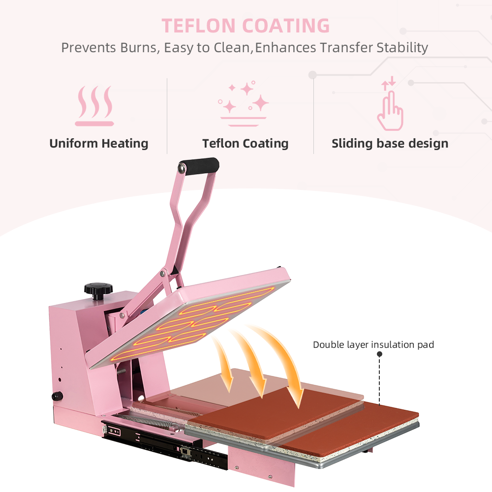 Heat Press Machine 15x15 Manual Heat Press Machine With Slide-out base,Heat Transfer Machine