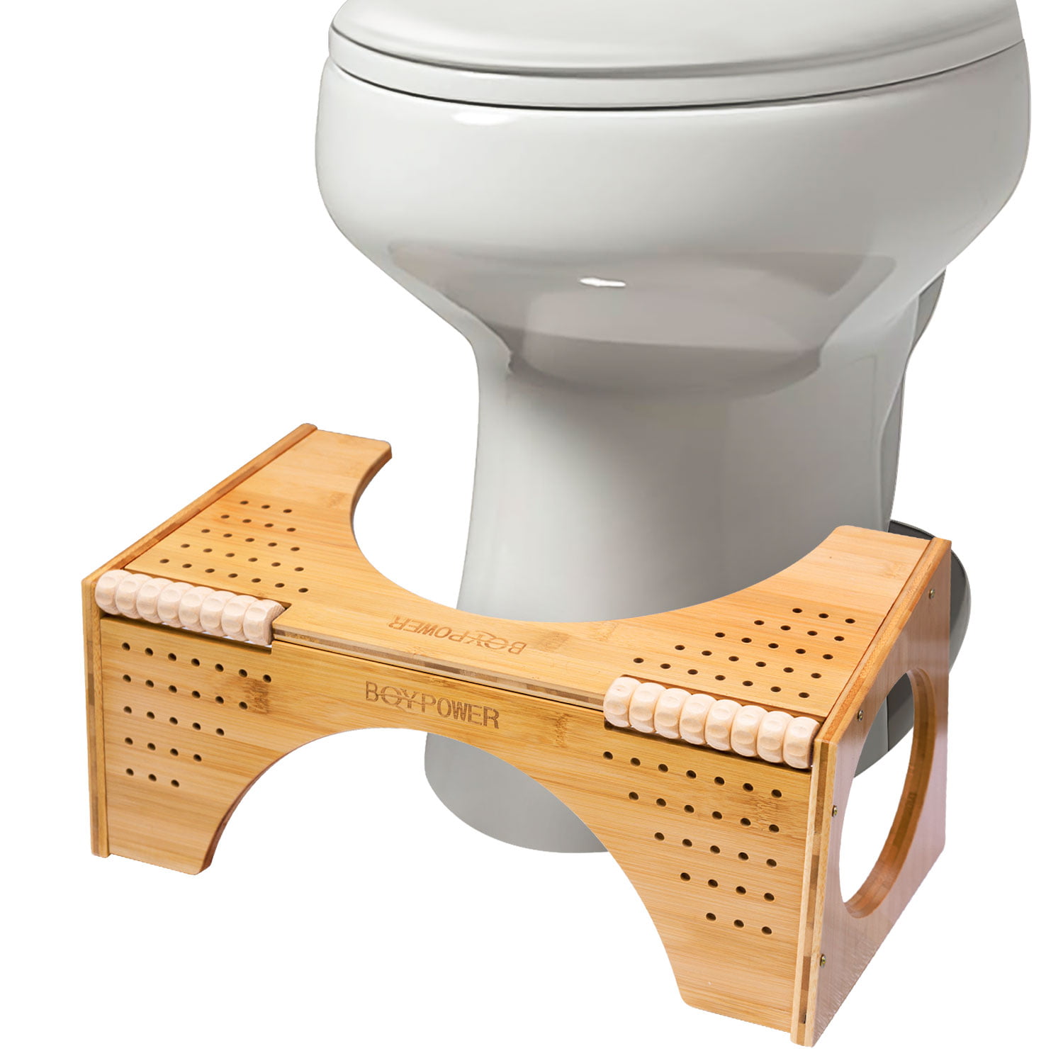 Bathroom Toilet 9 inch Squatting Foot Seat Stool Assistant for Proper Posture 