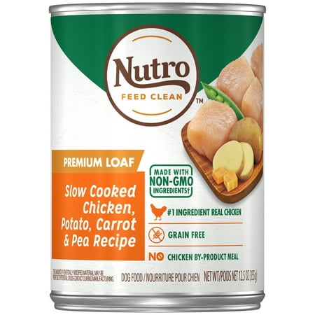 NUTRO PREMIUM LOAF Adult Canned Wet Dog Food Slow Cooked Chicken, Potato, Carrot & Pea Recipe, 12.5 oz.