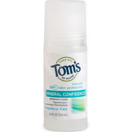 Tom's Of Maine Natural Confidence Fragrance Free Deodorant Crystal, 2.4
