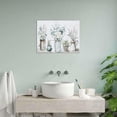 thumbnail image 3 of Botanical Bathroom Wall Art Flower Bathroom Pictures for Wall Canvas Prints Modern Home Decorations For Bathroom Kitchen Laundry Room Bedroom Framed Ready To Hang 16"x12", 3 of 6