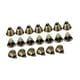 thumbnail image 5 of Cascabeles pequeños de bronce, diseño vintage, decorativos, rústicos, colgantes, para hacer tú mismo. 20 piezas, 5 of 7