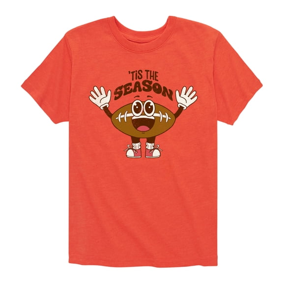 Instant Message - Tis The Season Football - Toddler & Youth Short Sleeve Graphic T-Shirt