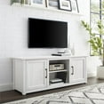thumbnail image 2 of Bowery Hill 58" Rustic Low Profile TV Stand in Whitewash Finish, 2 of 15
