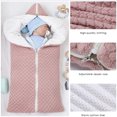 thumbnail image 3 of Laklulu 1 Uds. Manta envolvente para bebé, forro polar, usable, cochecito de punto para bebé, envoltura para la siesta, más algodón, saco de dormir cálido, suave y grueso para recién nacido, rosa, 3 of 6