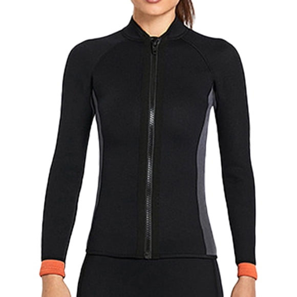 Greeniant Chaqueta de buceo de alta eficiencia a prueba de frío Material de nailon buena elasticidad trajes de baño fuerte protector solar cuero Deportes acuáticos Mujer Negro XS Greeniant OD020694-07
