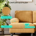 thumbnail image 5 of Linsy Home Sectional Sofa for Living Room, U-Shaped Sofa Couch with Corduroy Fabric, 4 Seat Sofa Set with Double Chaise for Apartment, Yellow, 5 of 8